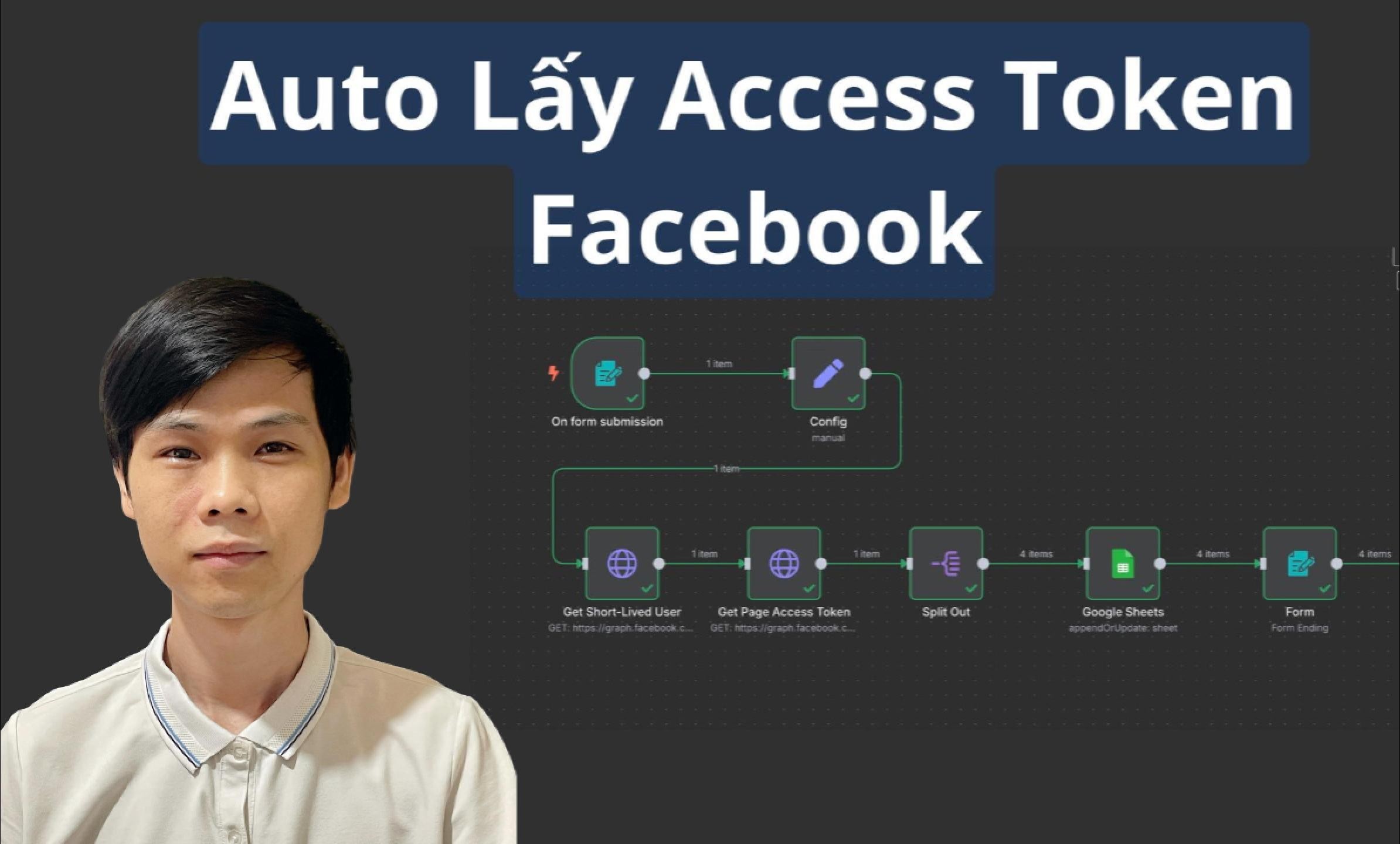 Share miễn phí workflow tự động quản lý và lấy mã token dài hạn cho facebook bằng n8n